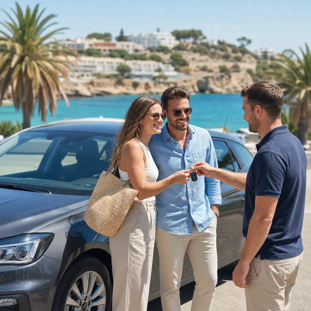 Clean rental car ready for pickup near Faro Airport